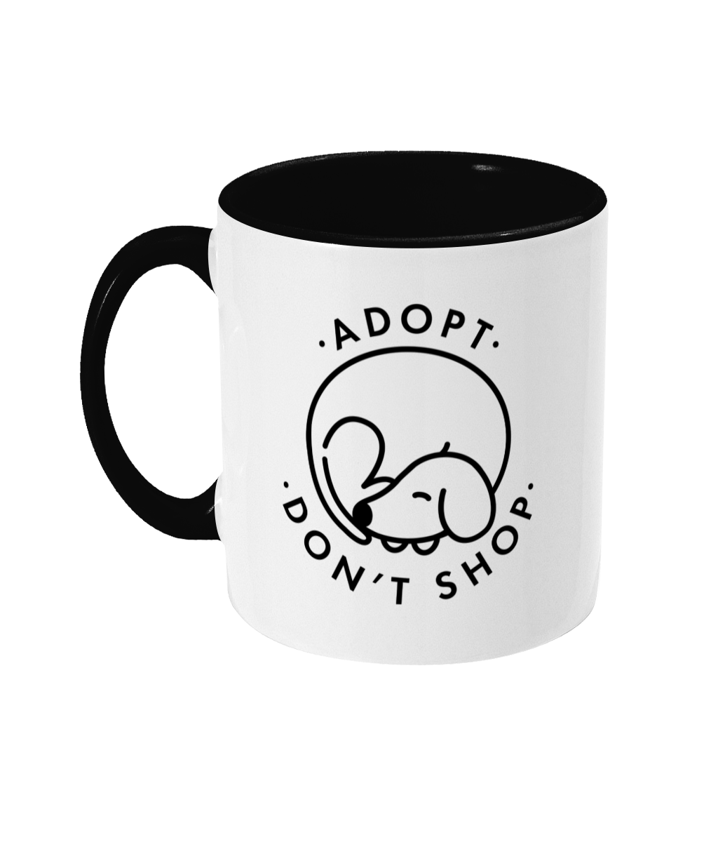 'Adopt Don't Shop' Two Toned Mug