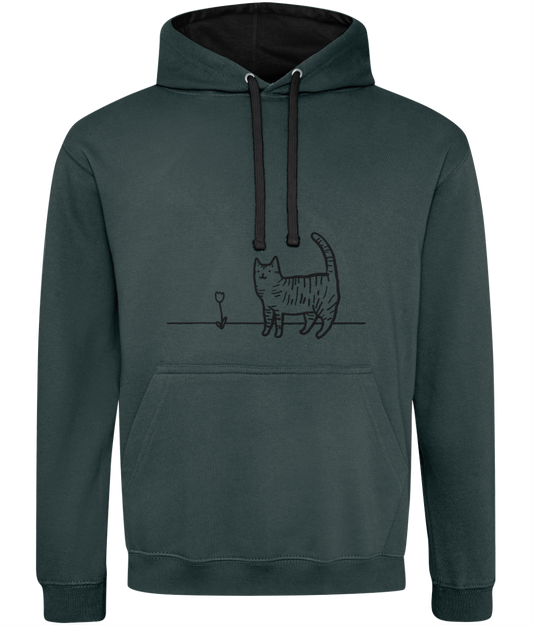 "A Cat's Simple Pleasure" Hoodie by Lavender Cats | Cosy & Eco-friendly