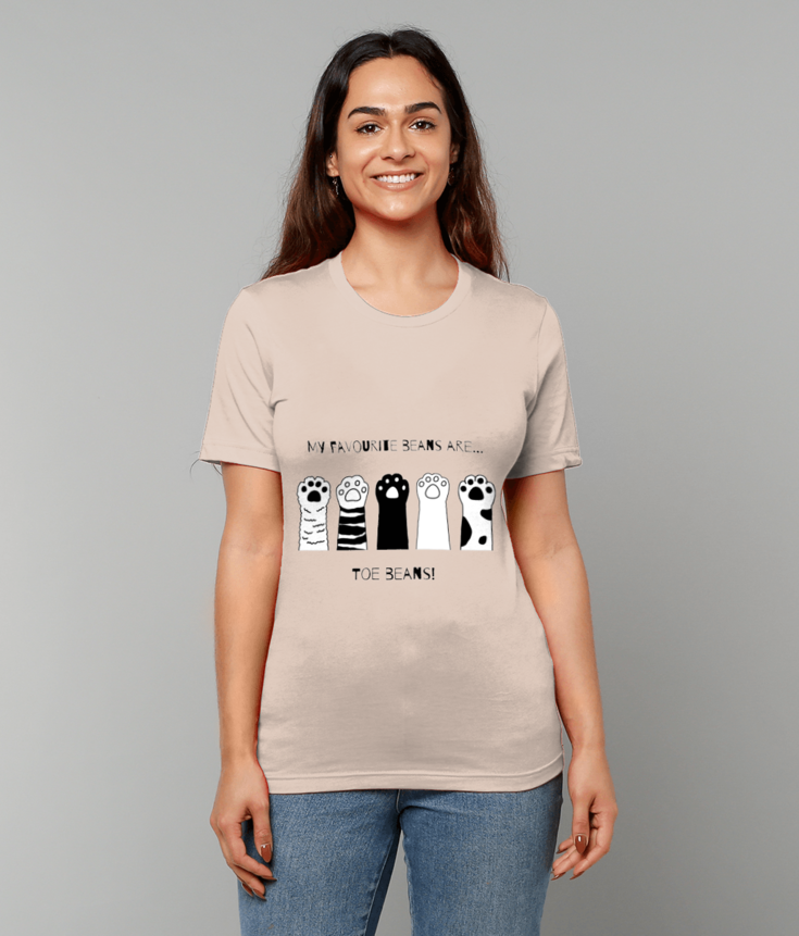 Cat Toe Beans Unisex T-Shirt – 100% Cotton