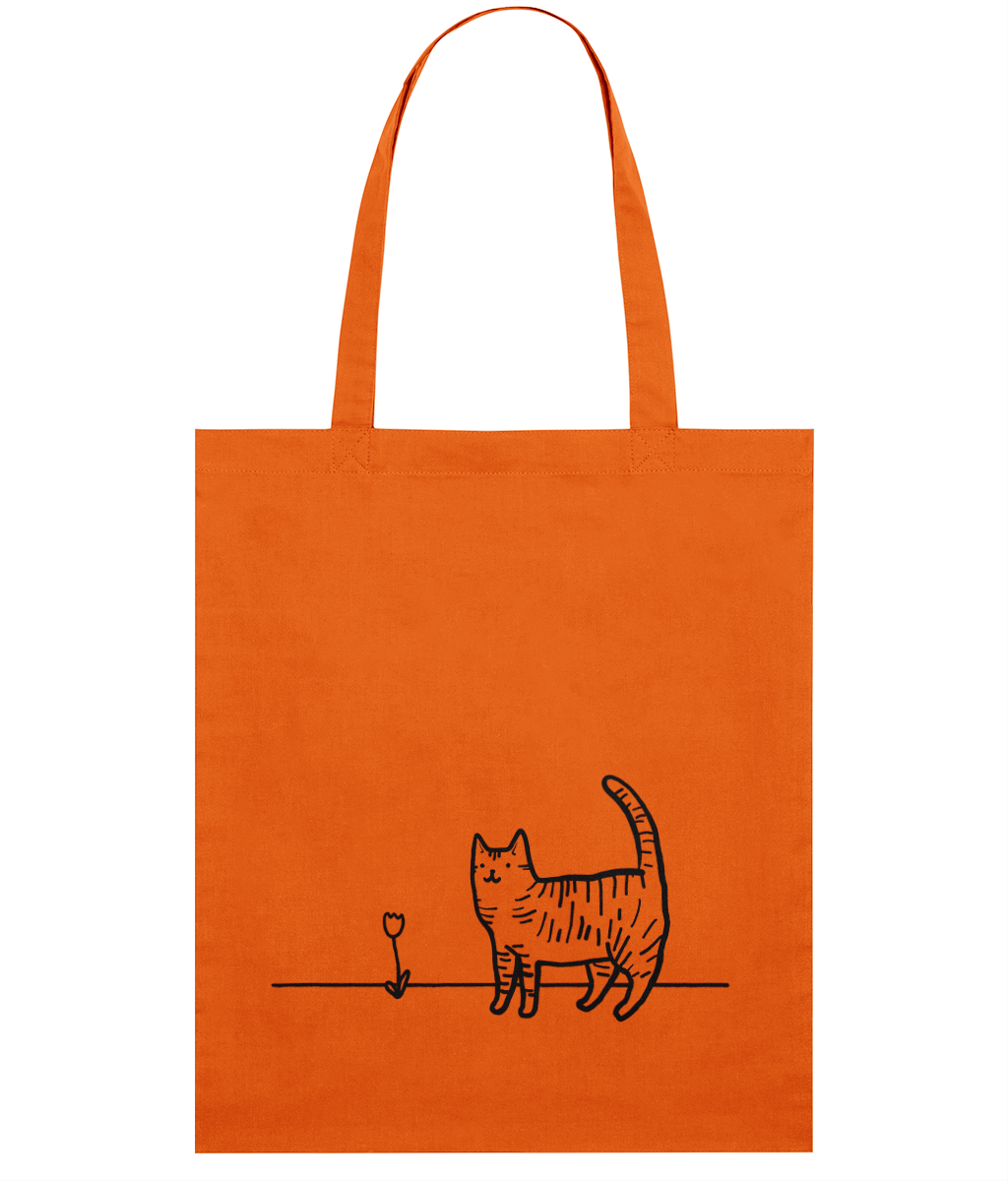 "A Cat's Simple Pleasure" Tote Bag by Lavender Cats | 100% Organic Cotton Bag