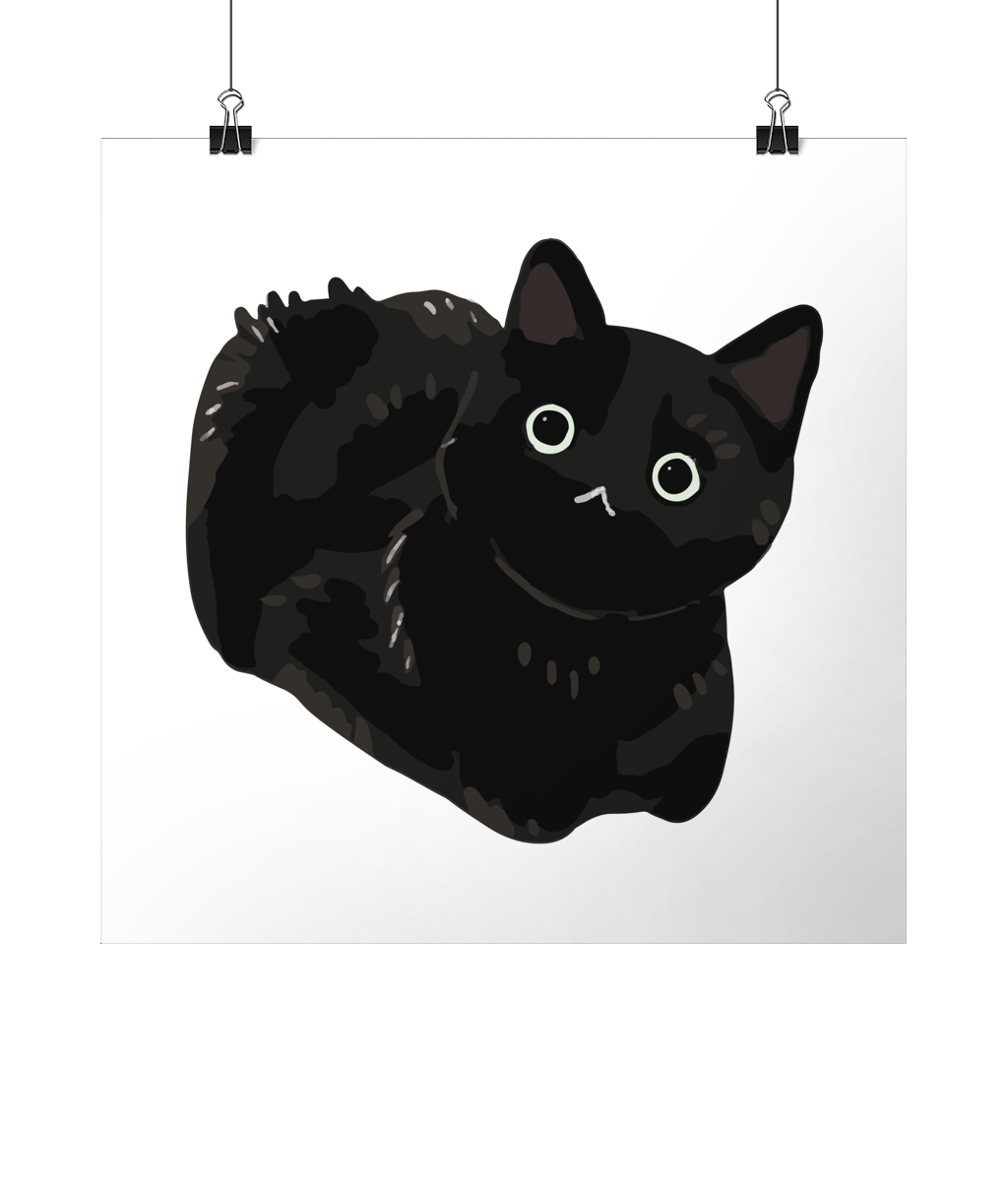 "Void Cat" Print by Shooley Art | 8x8" Lustre Fine Art Print