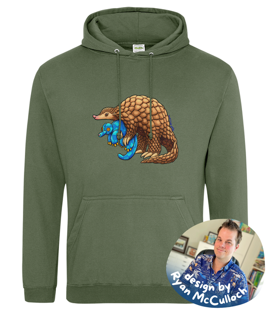 “Hold Onto Hope” by Ryan McCulloch - Charity hoodie | Support Pangolin Conservation