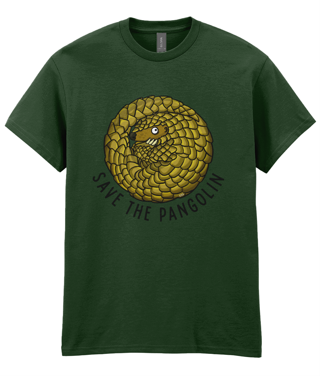 “Help! - Pangolin” by Merle Goll - charity t-shirt in 100% cotton | Support Pangolin Conservation