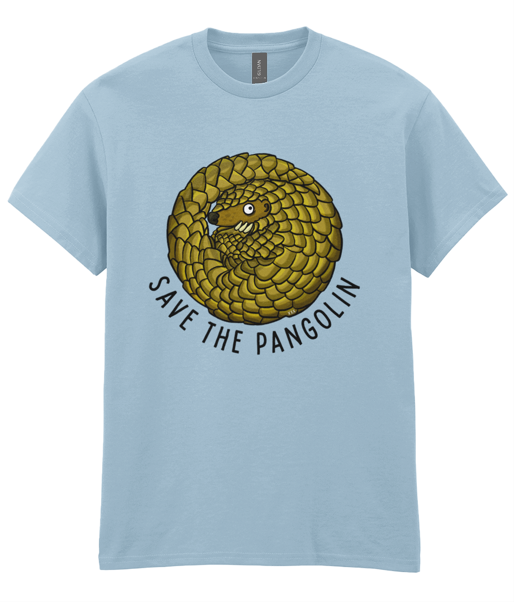 “Help! - Pangolin” by Merle Goll - charity t-shirt in 100% cotton | Support Pangolin Conservation