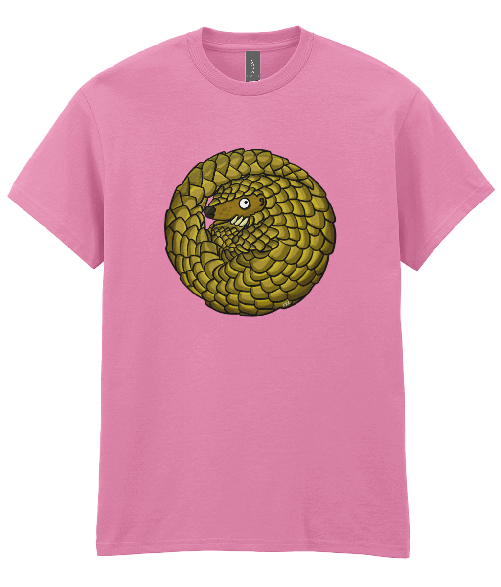 “Help! - Pangolin” by Merle Goll - without slogan - T-shirt in 100% cotton | Support Pangolin Conservation