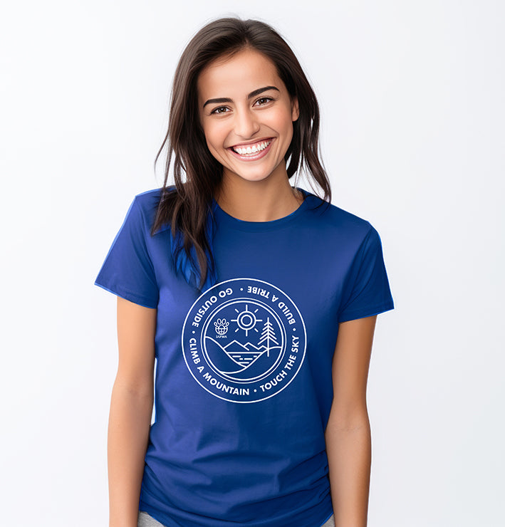 Climb That Mountain Unisex Navy T-Shirt - Adventure & Mountain High | Eco-Friendly