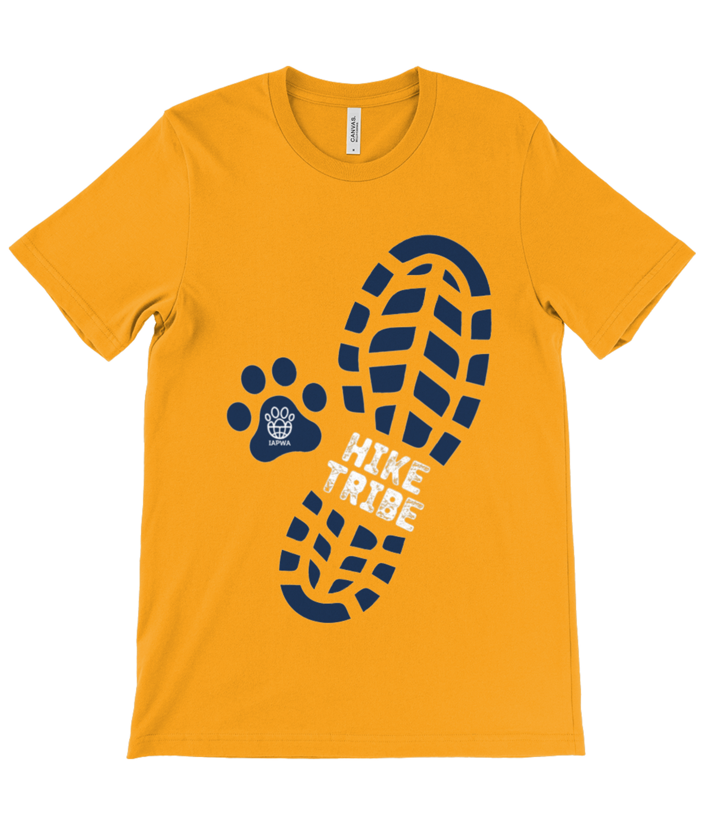 Hike Tribe Unisex Gold T-Shirt - Dog Lovers & Outdoor Adventures | Eco-Friendly