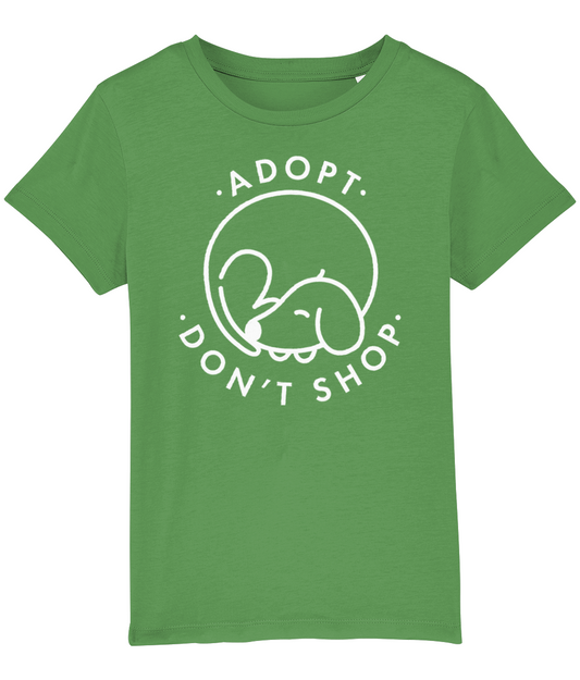'Adopt Don't Shop' Kids Unisex T-Shirt (White logo)