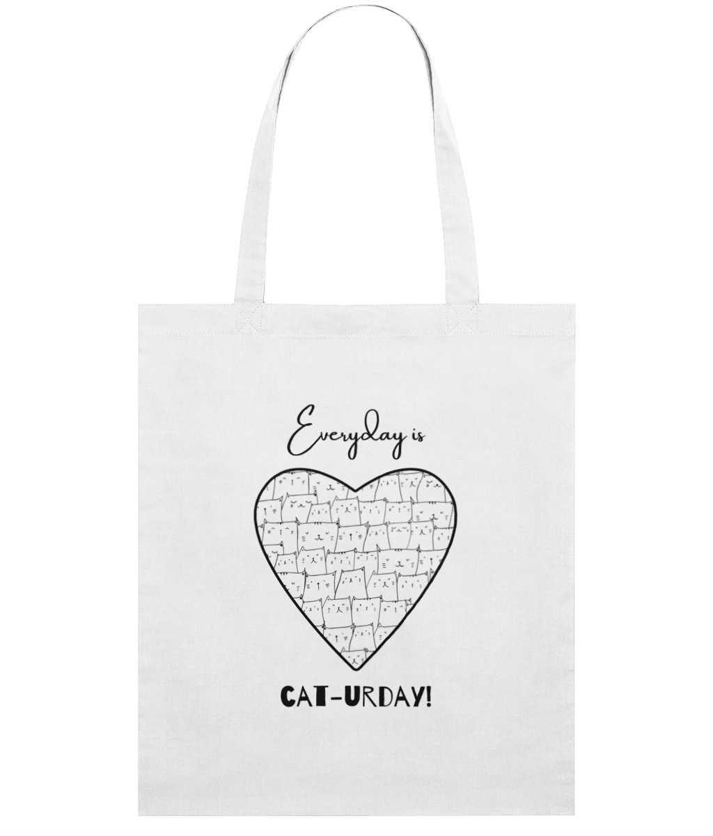 Everyday is Caturday Light Tote Bag – 100% Organic Cotton