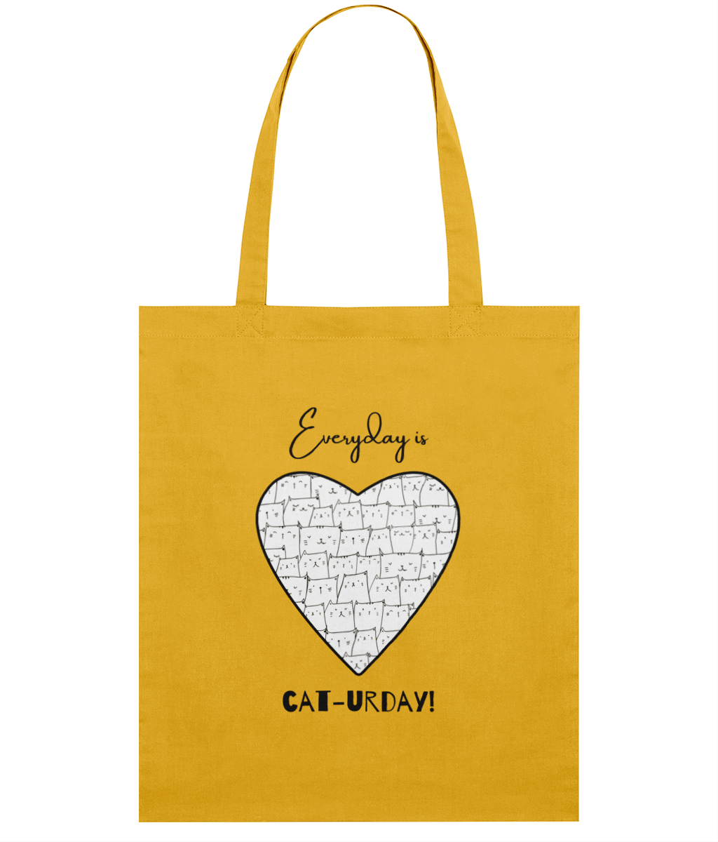 Everyday is Caturday Light Tote Bag – 100% Organic Cotton