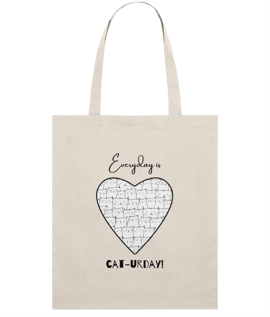 Everyday is Caturday Light Tote Bag – 100% Organic Cotton